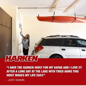 HARKEN Kayak Hoist |Overhead Garage Storage, 10ft- hold 145lbs.  *NIB* $150 ea